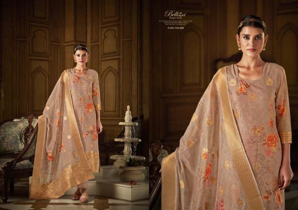 Belliza Amrut Pure Organza Jaquard Digital Print Embroidery Salwar Kameez 